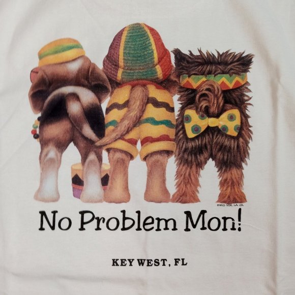 Rasta Dogs T Shirt Key West Florida No Problem Mon Rastafarian Look XL Florida - Picture 11 of 12